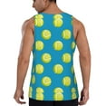 thumbnail image 3 of Xecao Ball Tennis Men's Tank Top Workout Quick Dry Sleeveless Gym Jogging Muscle Shirts Summer Swim Beach Tops, 3 of 9