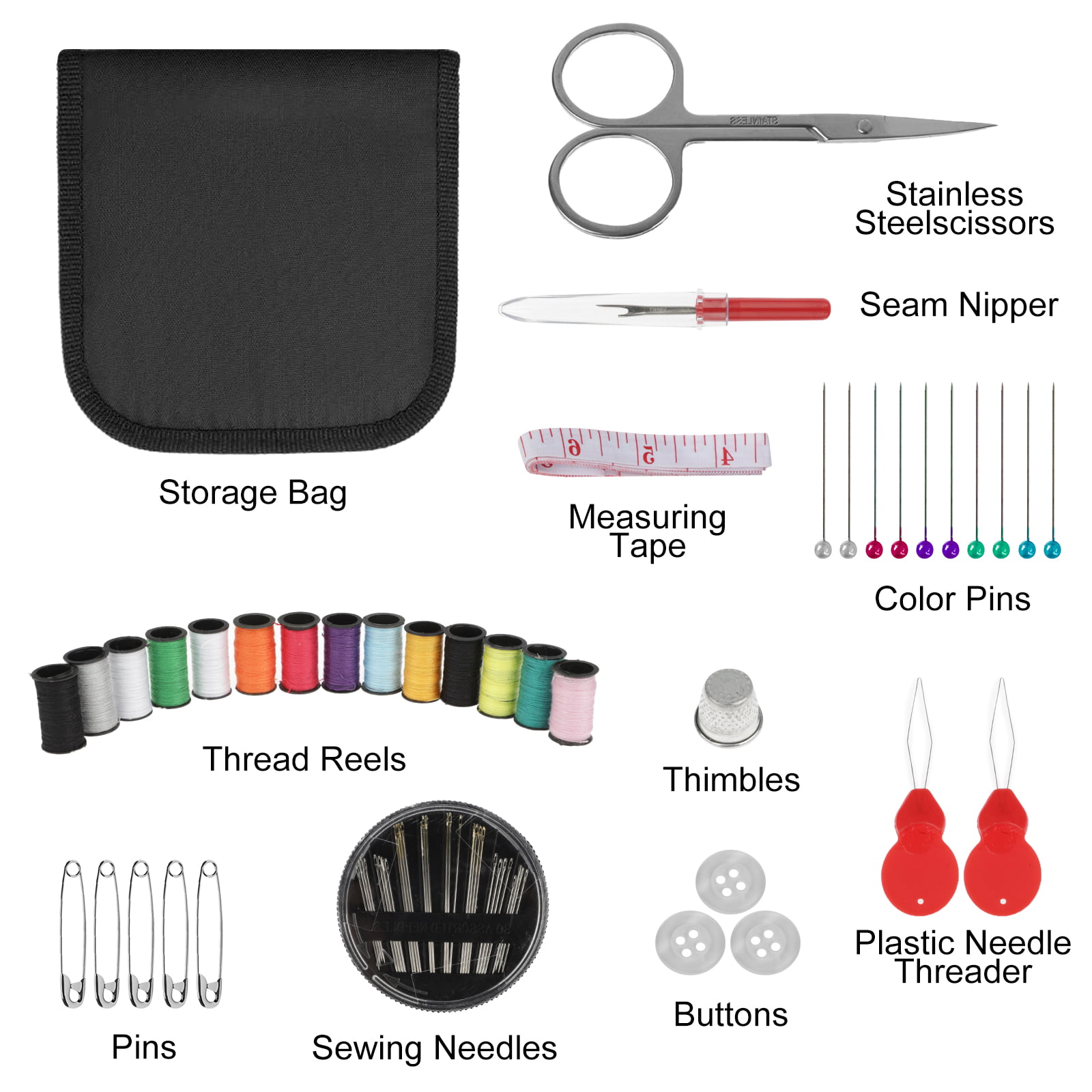 SkyAuks 68pcs Sewing Kit for Adults and Kids, Needle and Thread Sewing Kit, Kids Sewing Machine Kit, Sewing Machine Starter Kit, Hand Sewing Kit, Sewing
