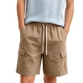 thumbnail image 2 of Huanglei Boys Shorts Casual Pull On Elastic Waist Summer Beach Shorts For Teen Athletic Joggers ,13-14 Years ,Yellow, 2 of 6