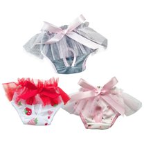 Meidiya 3Pcs Pet Dog Physiological Shorts Puppy Diapers Pants Breathable Panties Pet Sanitary Pantie Diaper Underpants for Small & Female Dogs