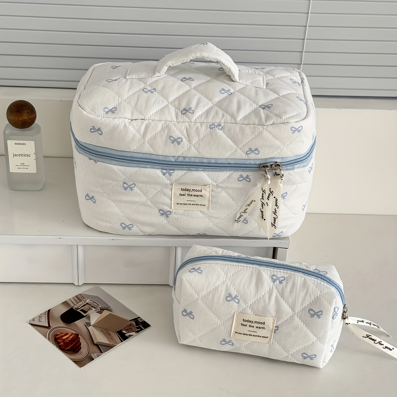 3pcs Set Pink Sweet Bow Makeup Bag Cosmetic Organizer Travel Toiletry Pouch with Large Capacity, Portable Minimalist Design for Daily Use or Trips, Makeup Travel Bag