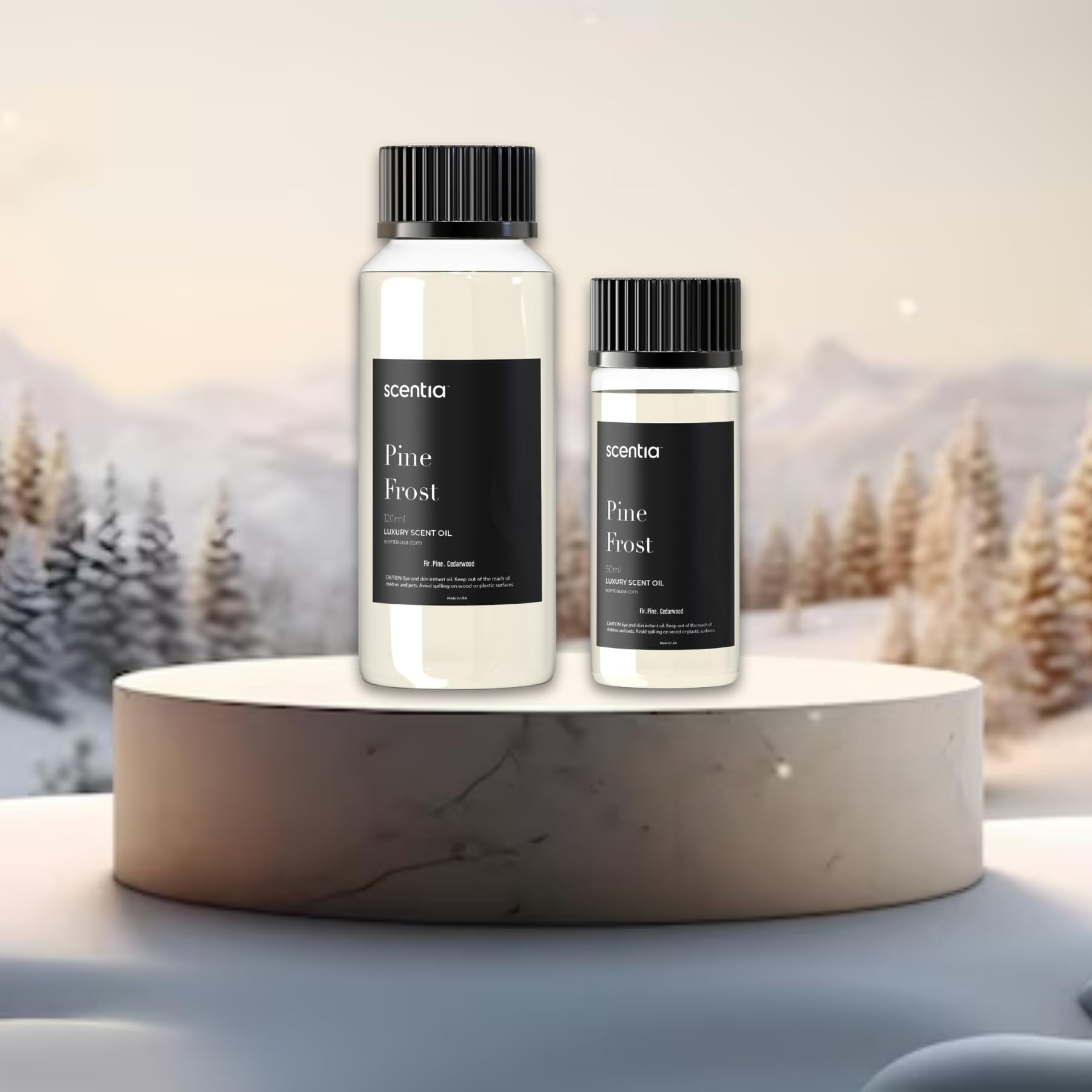 Scentia Pine Frost Essential Oil – 50ml Christmas Diffuser Oil | Crisp Winter Blend with Fir, Pine, Citrus & Vanilla | Holiday Aromatherapy for Gifting, Candles & DIY Soaps