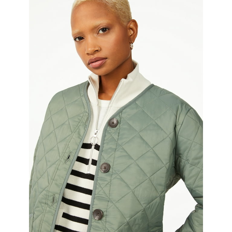 Free Assembly Women's Quilted Liner Jacket - Walmart.com