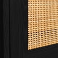 thumbnail image 6 of Loft & Luv Natural Rattan Shoe Cabinet w/ 3 Doors in Black, 6 of 8