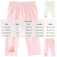 thumbnail image 4 of Afuyipoi Little Girls Cotton Cute Embroidery Leggings Size 9M-3T Breathable Elastic Waist Cropped Capri Pants for Kids Everyday Play Home Outdoor Activities Pink Size 12M, 4 of 10