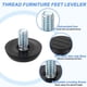 thumbnail image 3 of Paquete de 12 Niveladores de Pies de Muebles con Rosca de 1/4, Tornillo de Nivelación Ajustable de 23x12, Negro, 3 of 6