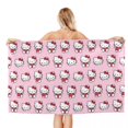 thumbnail image 3 of Toalla de playa personalizada con patrón de Hello Kitty, secado rápido, Sanrio, Lino suave, microfibra, baño, Sauna, 3 of 7