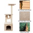 Ubesgoo 36in Cat Tree & Condo Scratching Post Tower, Beige