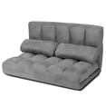 thumbnail image 3 of Patiojoy Canapé de Sol Réglable Canapé Paresseux Pliable Lit de Repos avec 2 Oreillers Gris, 3 of 6