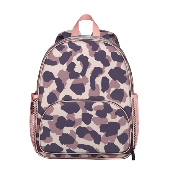 Leopard Print Backpack Backpack for School,Cute School Bag,Schoolbag with Adjustable Shoulder Straps & Padded Back,13.8"x11.4"x6"
