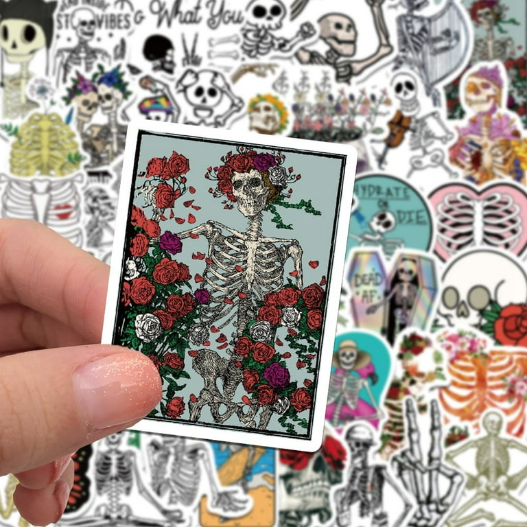 Goth Stickers Scrapbooking, Skull Stickers Notebook