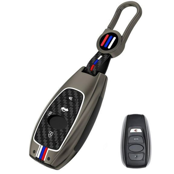 for Subaru Key Fob Cover Keychain Metal Smart Keys Case Compatible for Outback Foreste Crosstrek Ascent Impreza BRZ WRX STI Legacy Key fob Holder
