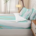 thumbnail image 5 of Homewish Mint Green Gradient Zipper Twin Comforter Sets with Fitted Sheet and 2 Pillowcases,Classic Contemporary Zipper Bedding Set,Reversible,4pcs, 5 of 8