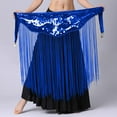 thumbnail image 7 of Byworldtasic Womens Skirts Women’s Sequin Flapper Skirt Belly Dance Tassel Hip Scarf Shiny Performance Skirt, 7 of 7