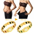 thumbnail image 4 of Pulsera magnética Xihbxyly para hombre Titanio color oro y carbono, 4 of 7