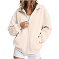 thumbnail image 5 of Womens Zip Up Hoodies 2026 Y2K Casual Long Sleeve Zipper Sweatshirts Fall Winter Comfy Track Jackets with Pockets, S, 5 of 6