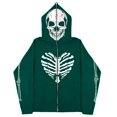 thumbnail image 3 of Sudadera con esternón oscuro europeo y americano para hombre y mujer, sudaderas con capucha góticas para pareja, sudadera de Cremallera larga de talla grande Harajuku 2023, 3 of 5