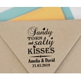 thumbnail image 4 of Printtoo Personalized Black Self Inking Sandy Toes And Salty Kisses Wedding Favor Stamp Custom Rubber Stamper-60 x 40 mm, 4 of 6