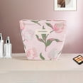 thumbnail image 5 of Unique Bargains 1 Pc Vintage Tulip Makeup Bag Polyester Pink  Small, 5 of 5