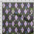 thumbnail image 4 of oneOone Polyester Spandex Dark Olive Green Fabric Check Argyle Floral Sewing Craft Projects Fabric Prints By Yard 56 Inch Wide, 4 of 5