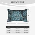thumbnail image 4 of Daiia Blue Color Cactus Bedding Waterproof Pillow Protector Zippered Queen – Bed Bug Proof Pillow Encasement-14"x20", 4 of 6
