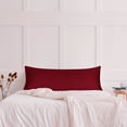 thumbnail image 3 of PiccoCasa 1Pc Pillowcase Zipper Long Staple Cotton, Standard Dark Red, 3 of 7