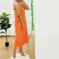 thumbnail image 4 of Gibobby Pantalones cortos Europa y los Estados Unidos Moda para mujer Color sólido Casual Primavera y verano Ligero y suelto Mono de pierna ancha Pantalones Botón de pierna(Negro， XXL), 4 of 5