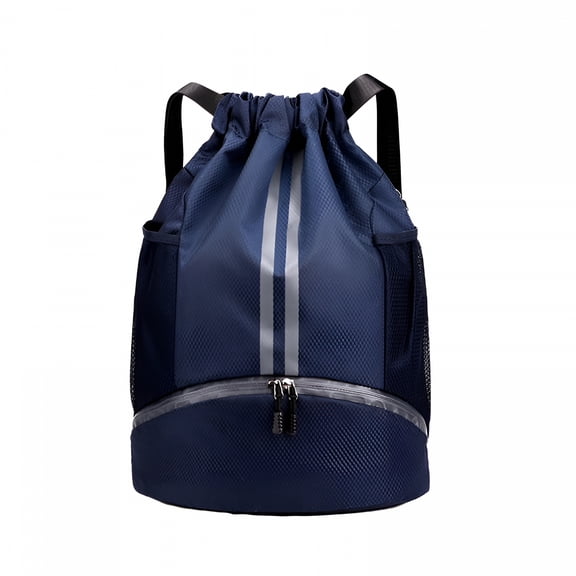 GASTROPOD Sports Drawstring Backpack - Water Resistant String Bag with Side Mesh Pockets Shoe Compartment Gym Backpack for Women Men Backpack for School