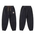 thumbnail image 2 of FAOWME Boys Pants Drawstring Elastic Sweatpants Pants Trousers Active Joggers Warm Sweatpants Pants Trousers For Kids Navy 8-9 Years, 2 of 8
