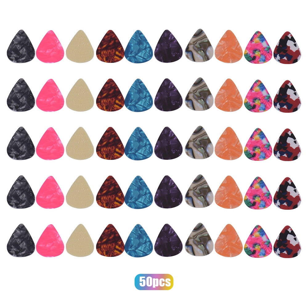 12 Pack Guitar Picks Plectrums With Picks Holder Pink Llama Celluloid Guitar Pick Set For Acoustic Electric Guitar Bass Mandolin Ukulele 0.46mm 0.71mm 0.96mm