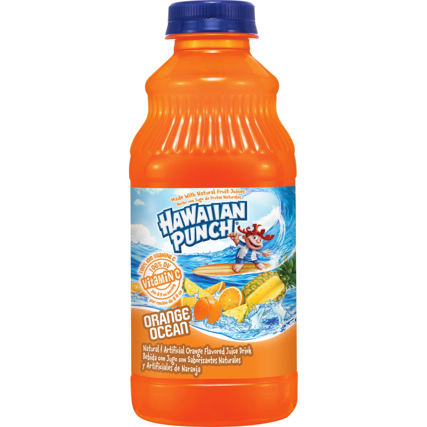 Hawaiian Punch Orange Ocean Juice Drink, 32 Fl Oz Bottle, 12 Count