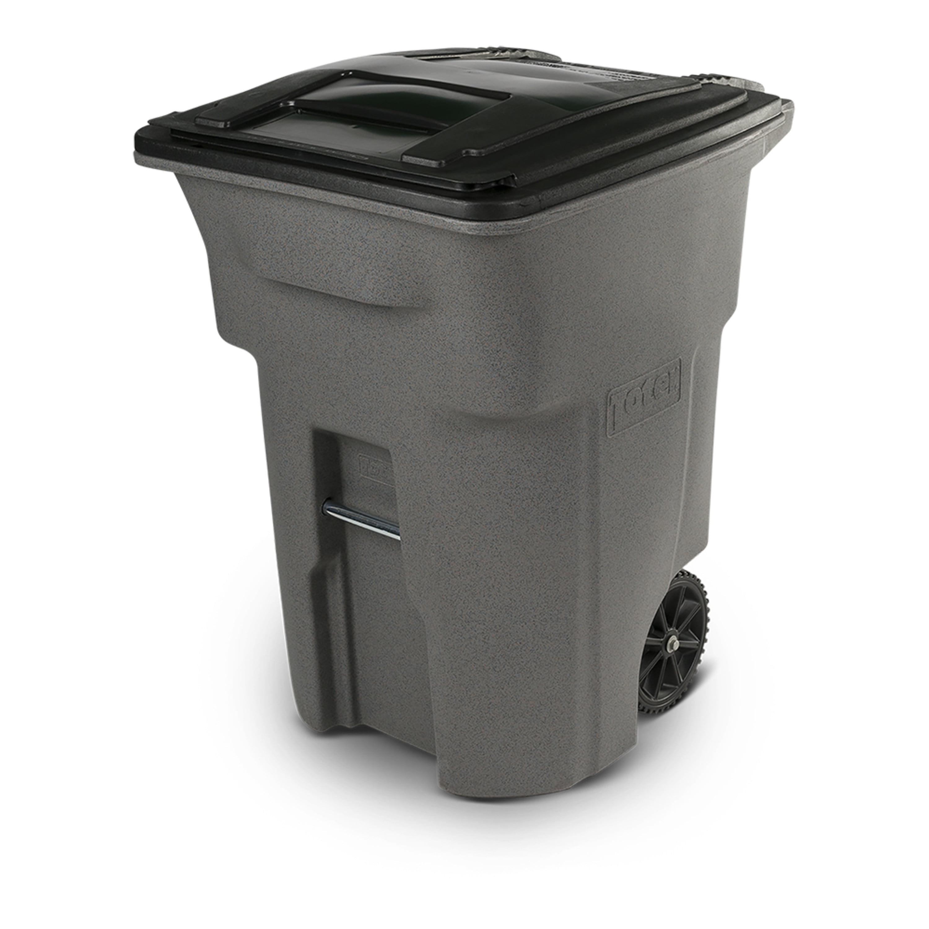 Outdoor Wheeled Garbage Trash Can 32 Gal Container Waste Bin Lid Rolling Black 