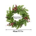 thumbnail image 3 of WEGFTDUOP Artificial Door Ring Hanging Decoration With Christmas Leaves Red Berries And Wreath, 3 of 6