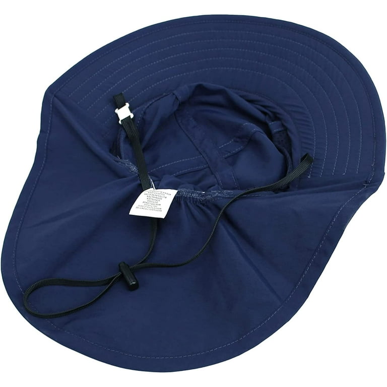 Toddler Sun Hat UPF 50 Sun Protection Fishing Hats for Boys  Girls,M(2-6y),Dark blue