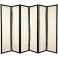 thumbnail image 2 of Oriental Furniture 6 Ft Tall Helsinki Shoji Screen, Asian design, Black, 6 panel, 2 of 2