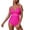 Red, variant on uvwlwu Women's One Piece Swimsuit Sheer Mesh Tummy Control V Neck Monokini Bathing Suit for Beach Pool,L