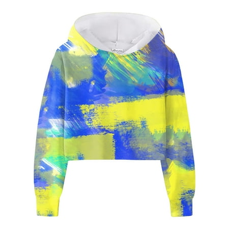 

Girls Sweatshirt Girls Kids Casual Loose Active Full Sleeves Hoodies Sweatshirts Hooded Short Pullover Letter Print Striped Teen Crop Tops Girls Tops Girls Hoodie from Friends Toddler Fuzzy Sweeter
