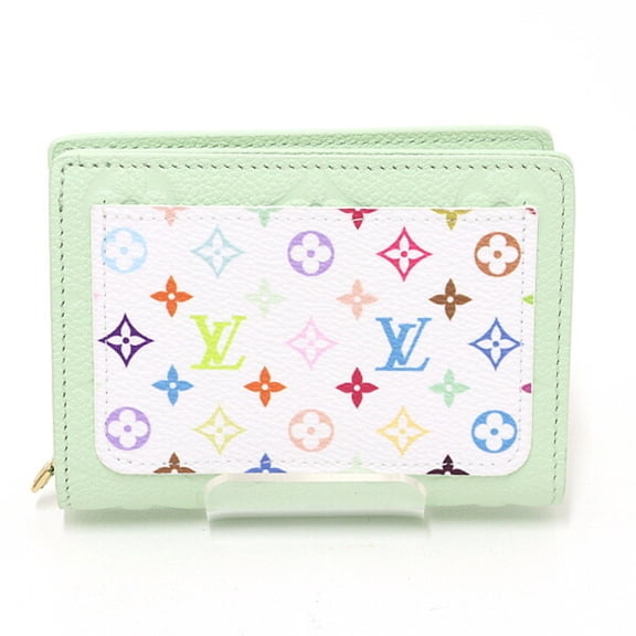 Pre-Owned Louis Vuitton LV x TM Portefeuille Q Monogram Empreinte Leather Green Tea...