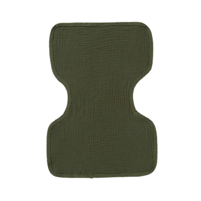 Drooling Bibs for Baby Thick Gauze-Burp Cloth Muslin-Bib Flat Pillow Skin Friendly Soothing Bib Towel Nursing Essential dark green