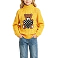 thumbnail image 4 of Mifsaly Toddler Boys Girls Turtleneck Sweater Kids Long Sleeve Chunky Knit Warm Pullover Sweaters, 4 of 7