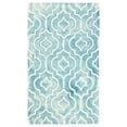 thumbnail image 2 of Safavieh Dip Dye Lairos Distressed Wool Area Rug, Turquoise/Ivory, 3' x 5', 2 of 12