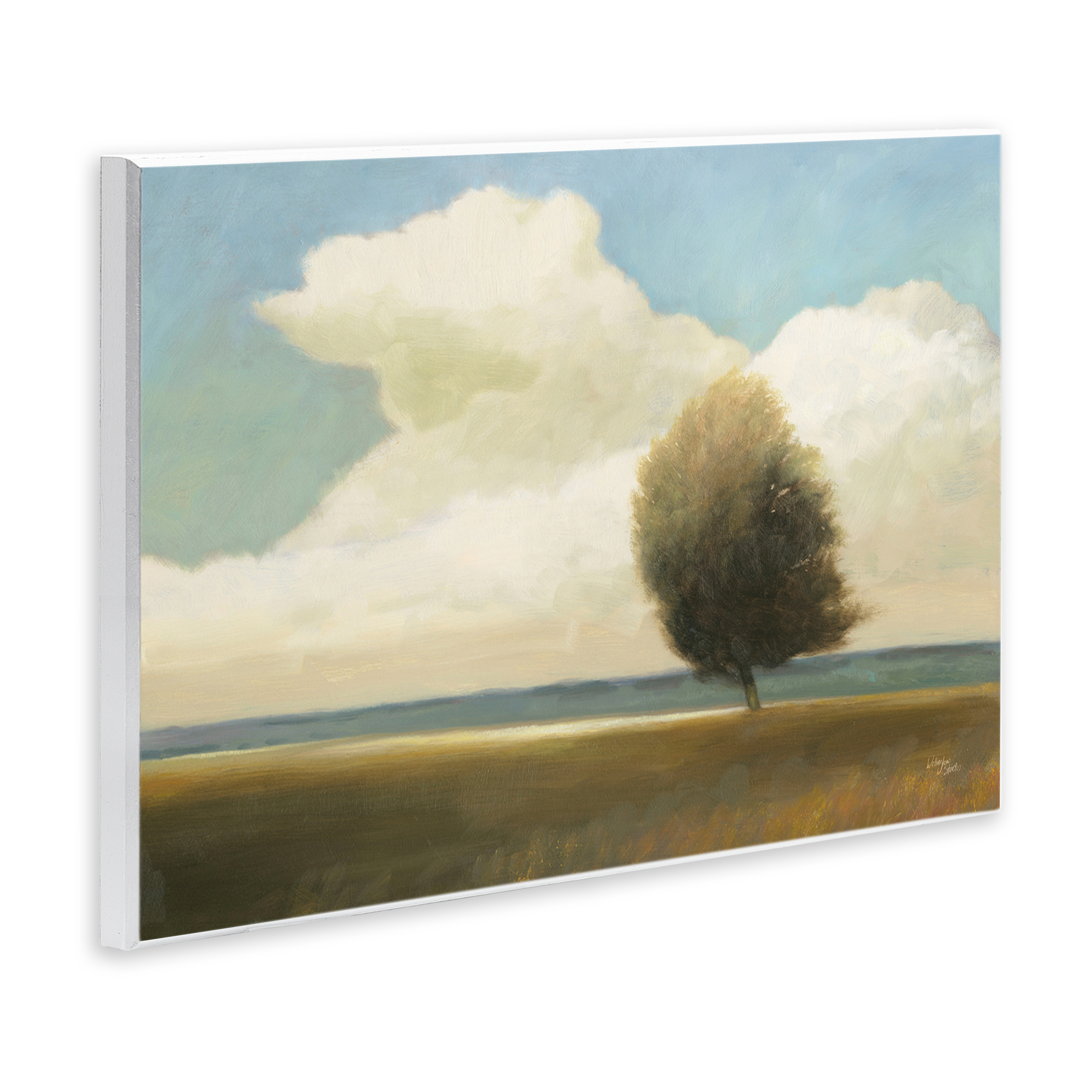 Stupell Industries Windblown Tree Landscape Landscape & Nature Painting Unframed Art Print Wall Art, 15 x 10