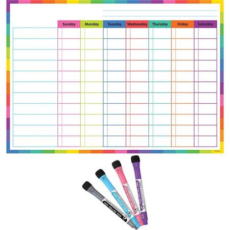 UPC: 0882319018019 | Teacher Created Resources TCR71001 Colorful Dry-Erase Magnetic Task Chart