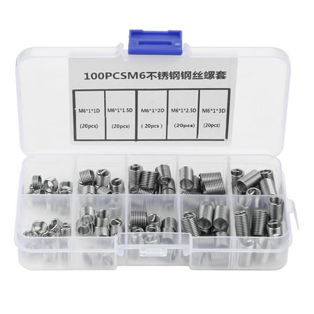 

EBTOOLS Thread Repair Insert Coiled Wire Insert 100pcs Removing For Repair