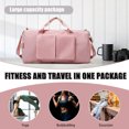 thumbnail image 5 of LACKUST Travel Duffel Tote, Gym Tote, Carry On Overnight, Trolley Sleeve, Wet Pocket, For Women,Pink, 5 of 7