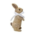 thumbnail image 4 of Almencla Bunny Figurine Mini Rabbit Statues Rabbit Sculpture Bunny Model Display Ornament Brown Standing, 4 of 8