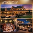 thumbnail image 6 of Mylorn 2FT Spacing 110FT Outdoor String Lights with ST38 LED Bulbs, 50+2 Vintage Tubular Bulbs, 2700K Warm Dimmable Patio Lights, Waterproof Connectable for Large Backyard, Garden, Bistro Decor, 6 of 9