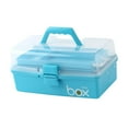 thumbnail image 4 of Xuanheng Portable Medical Box 3 Layer Emergency Storage Box for Family Use Car Office Blue, 4 of 8