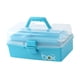 thumbnail image 4 of Caja de manualidades de cajas médicas portátiles Caso de 3 capas con mango Organizador de artesanía Pequeña caja de herramientas de plegamiento para Azul, 4 of 9
