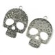thumbnail image 1 of 2 Colgante de Plata Antigua con Forma de Y Flores para Manualidades de Fabricación de Joyas de Bricolaje Yinane colgante de dijes de calavera, 1 of 3